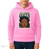 I Am A February Queen Gift For Her Kids Hoodie thumb 4