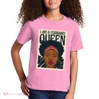 I Am A February Queen Gift For Her Kids T-Shirt thumb 2