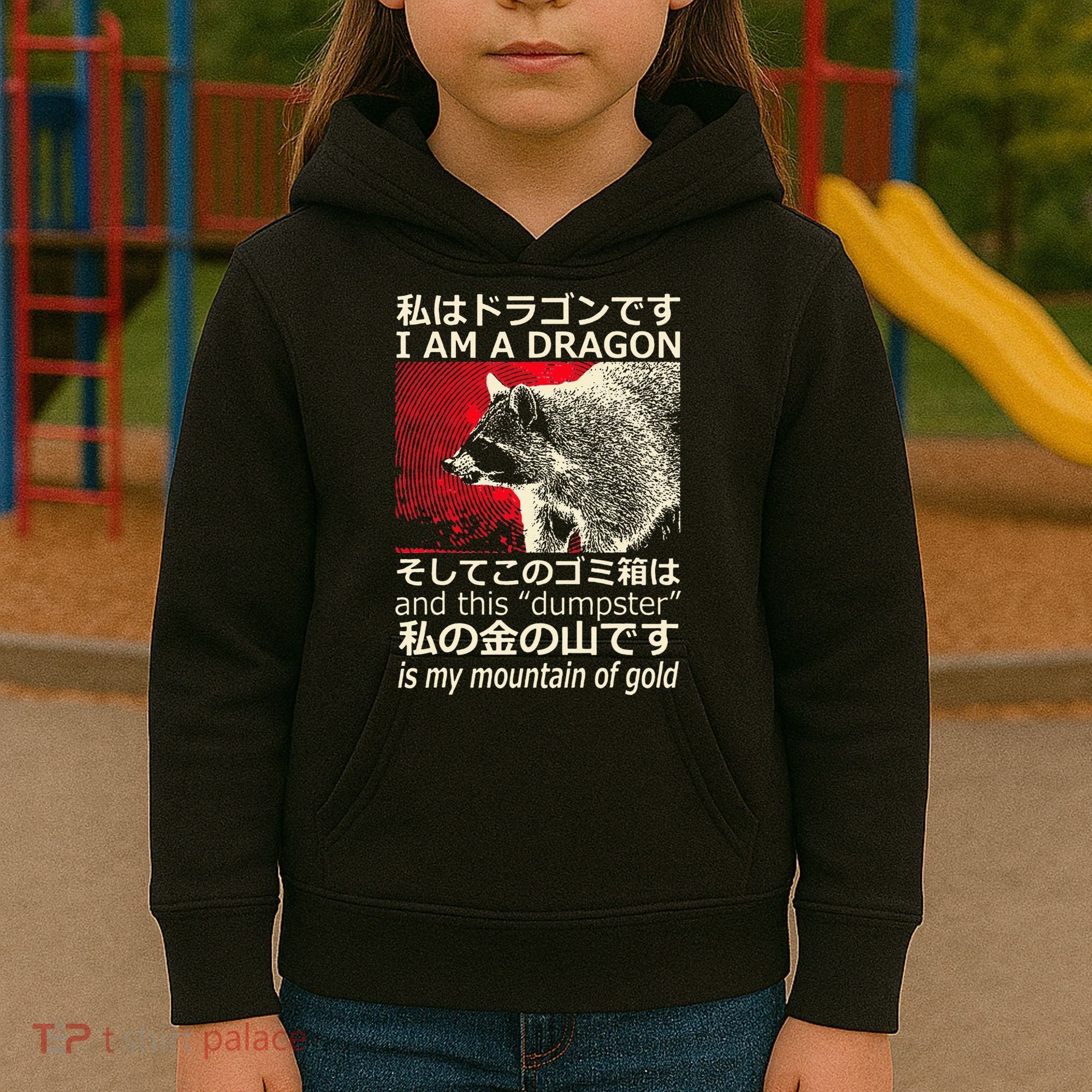 I Am A Dragon And This Dumpster Is My Mountain Kids Hoodie