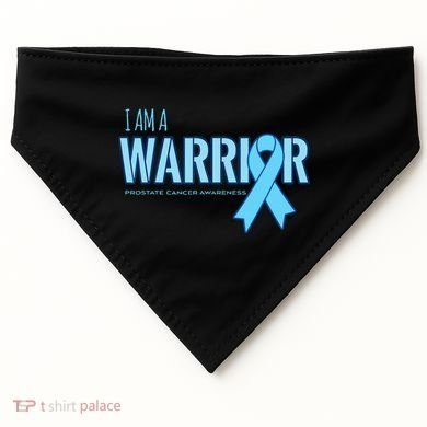 I Am A Warrior Prostate Cancer Awareness USA-Made Doggie Bandana