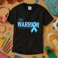 I Am A Warrior Prostate Cancer Awareness Kids T-Shirt thumb 3