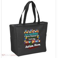I'm An Autism Mom Tour Guide Quote Tote Bag thumb 2