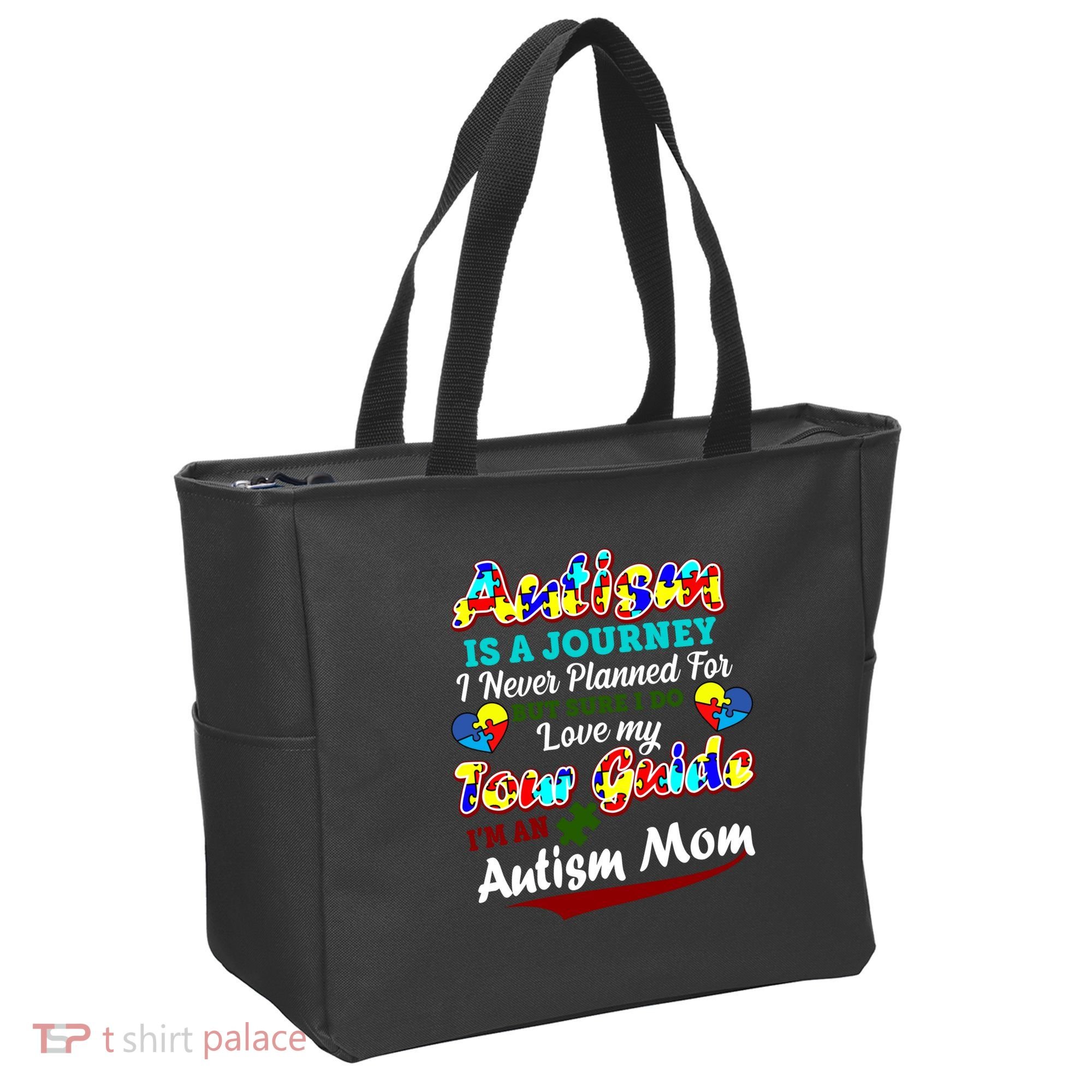 I'm An Autism Mom Tour Guide Quote Tote Bag