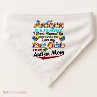 I'm An Autism Mom Tour Guide Quote USA-Made Doggie Bandana thumb 0