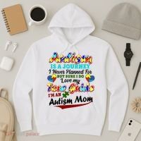 I'm An Autism Mom Tour Guide Quote Hoodie thumb 3