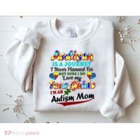 I'm An Autism Mom Tour Guide Quote Sweatshirt thumb 2