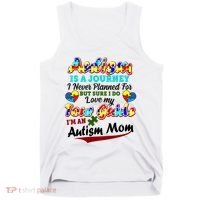 I'm An Autism Mom Tour Guide Quote Tank Top thumb 0