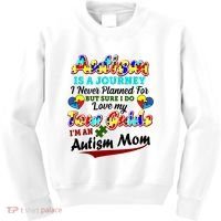 I'm An Autism Mom Tour Guide Quote Kids Sweatshirt thumb 0