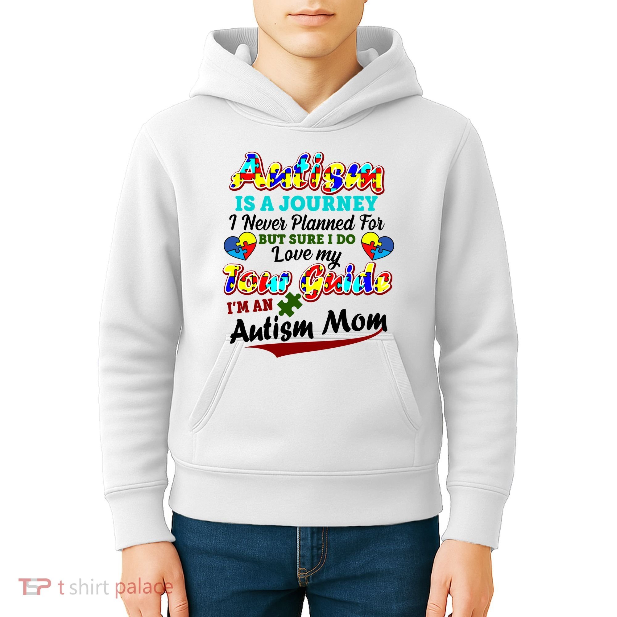 I'm An Autism Mom Tour Guide Quote Kids Hoodie