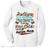 I'm An Autism Mom Tour Guide Quote Kids Long Sleeve Shirt thumb 0