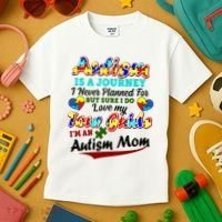I'm An Autism Mom Tour Guide Quote Kids T-Shirt thumb 3