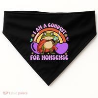 I Am A Conduit For Nonsense Funny Frog Knight Gift USA-Made Doggie Bandana thumb 0