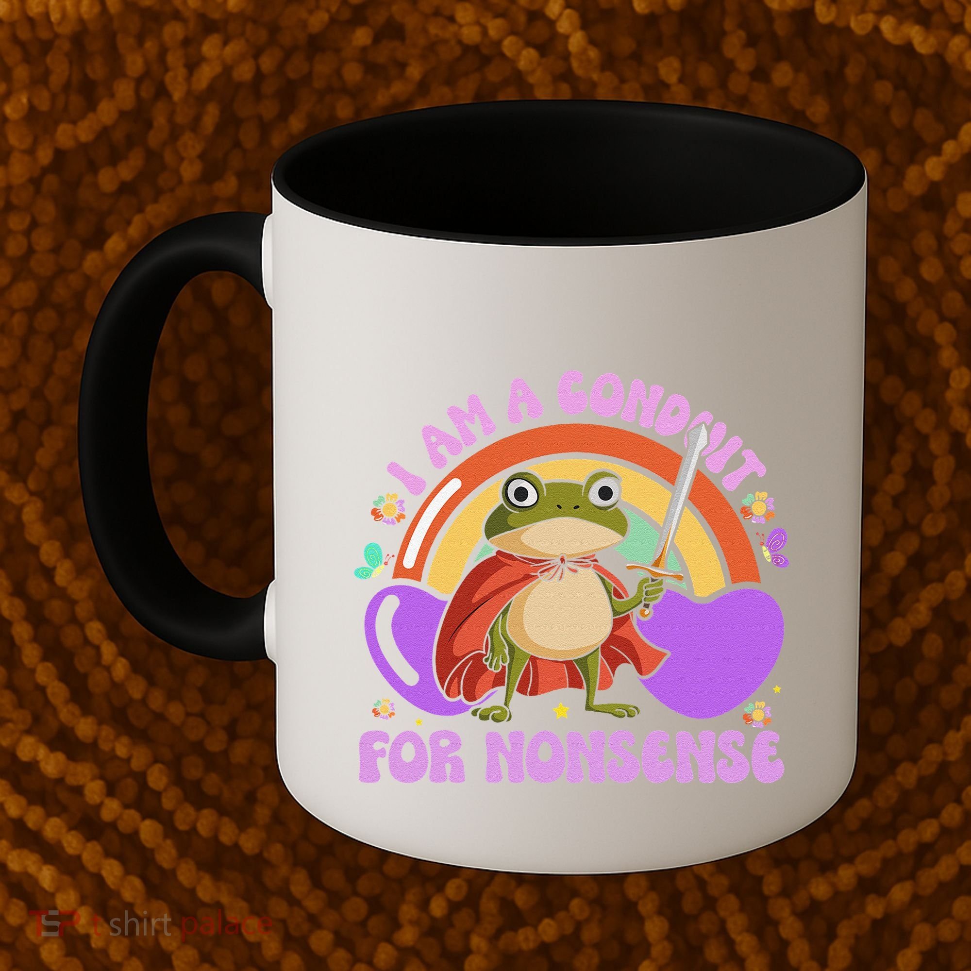 I Am A Conduit For Nonsense Funny Frog Knight Gift Coffee Mug