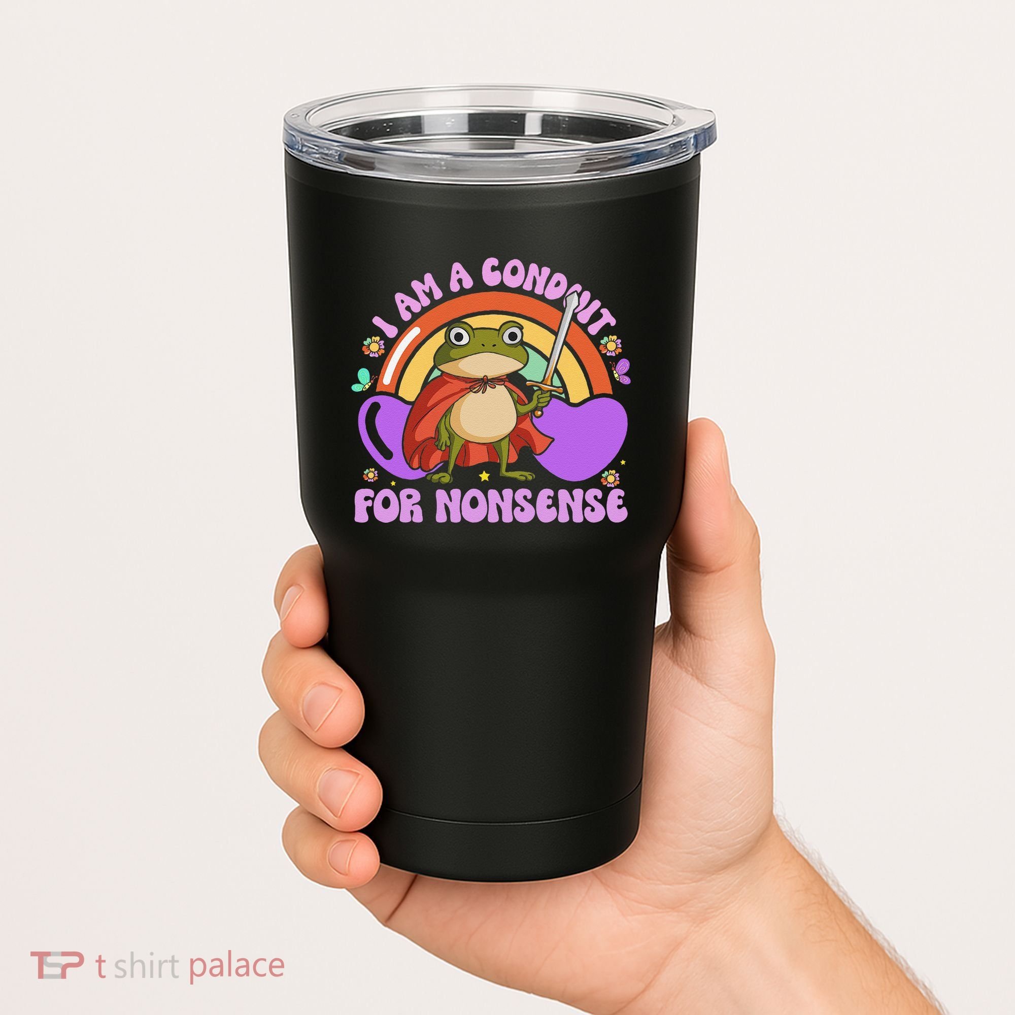 I Am A Conduit For Nonsense Funny Frog Knight Gift Tumbler