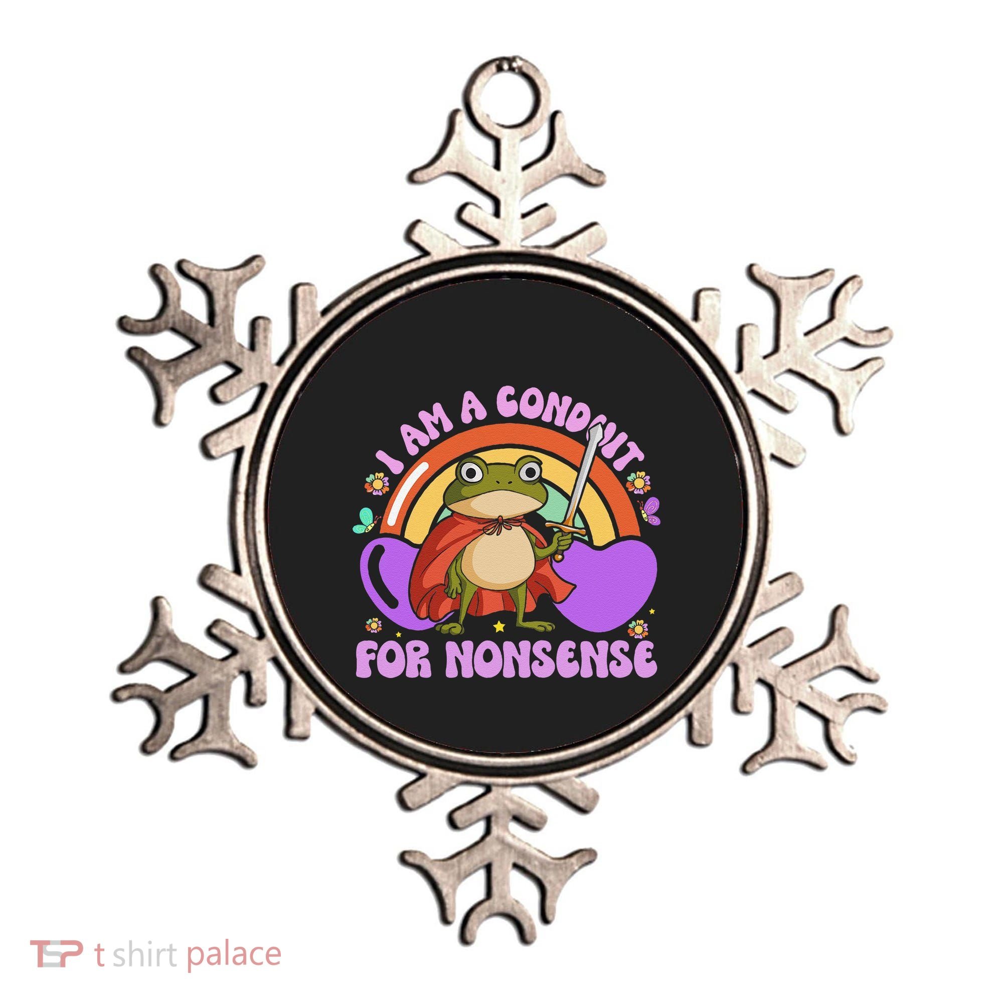 I Am A Conduit For Nonsense Funny Frog Knight Gift Ornament