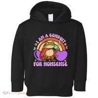 I Am A Conduit For Nonsense Funny Frog Knight Gift Toddler Hoodie thumb 0