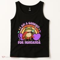 I Am A Conduit For Nonsense Funny Frog Knight Gift Tank Top thumb 2