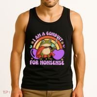 I Am A Conduit For Nonsense Funny Frog Knight Gift Tank Top thumb 3