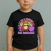 I Am A Conduit For Nonsense Funny Frog Knight Gift Toddler T-Shirt thumb 2