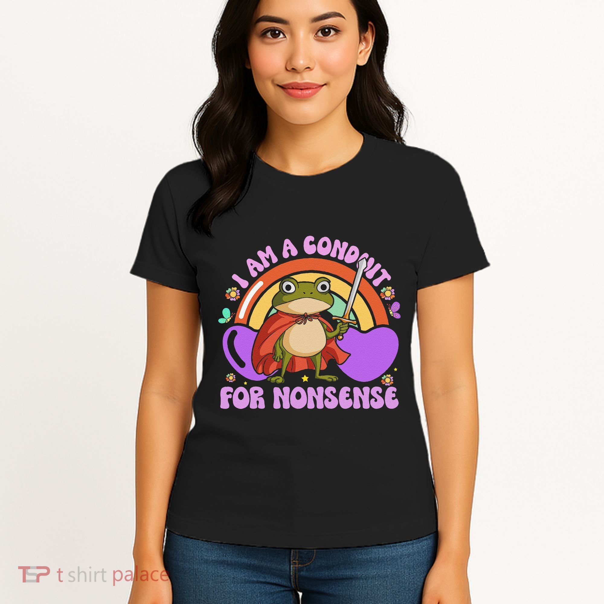 I Am A Conduit For Nonsense Funny Frog Knight Gift Women's T-Shirt