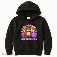 I Am A Conduit For Nonsense Funny Frog Knight Gift Kids Hoodie thumb 0