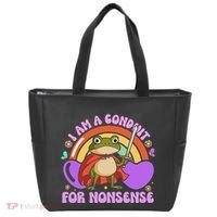 I Am A Conduit For Nonsense Funny Frog Knight Gift Tote Bag thumb 0