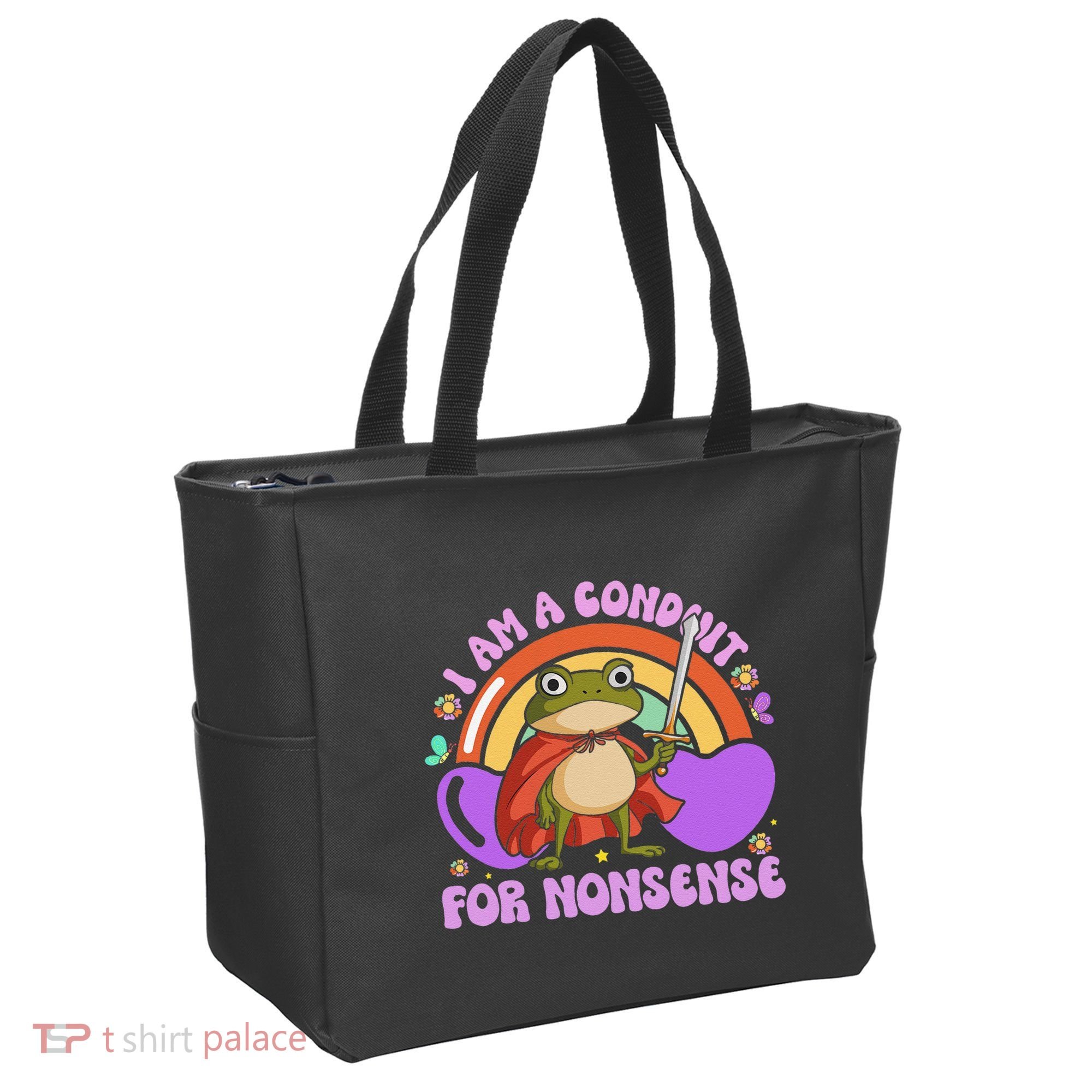 I Am A Conduit For Nonsense Funny Frog Knight Gift Tote Bag