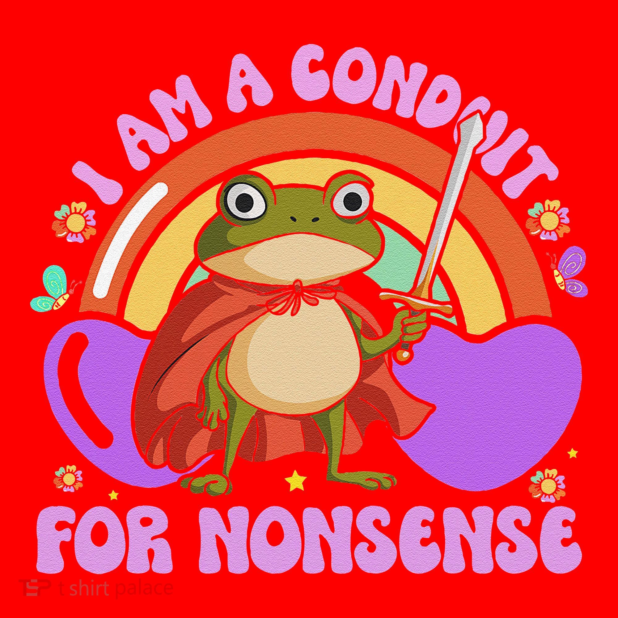 I Am A Conduit For Nonsense Funny Frog Knight Gift Santa Hat