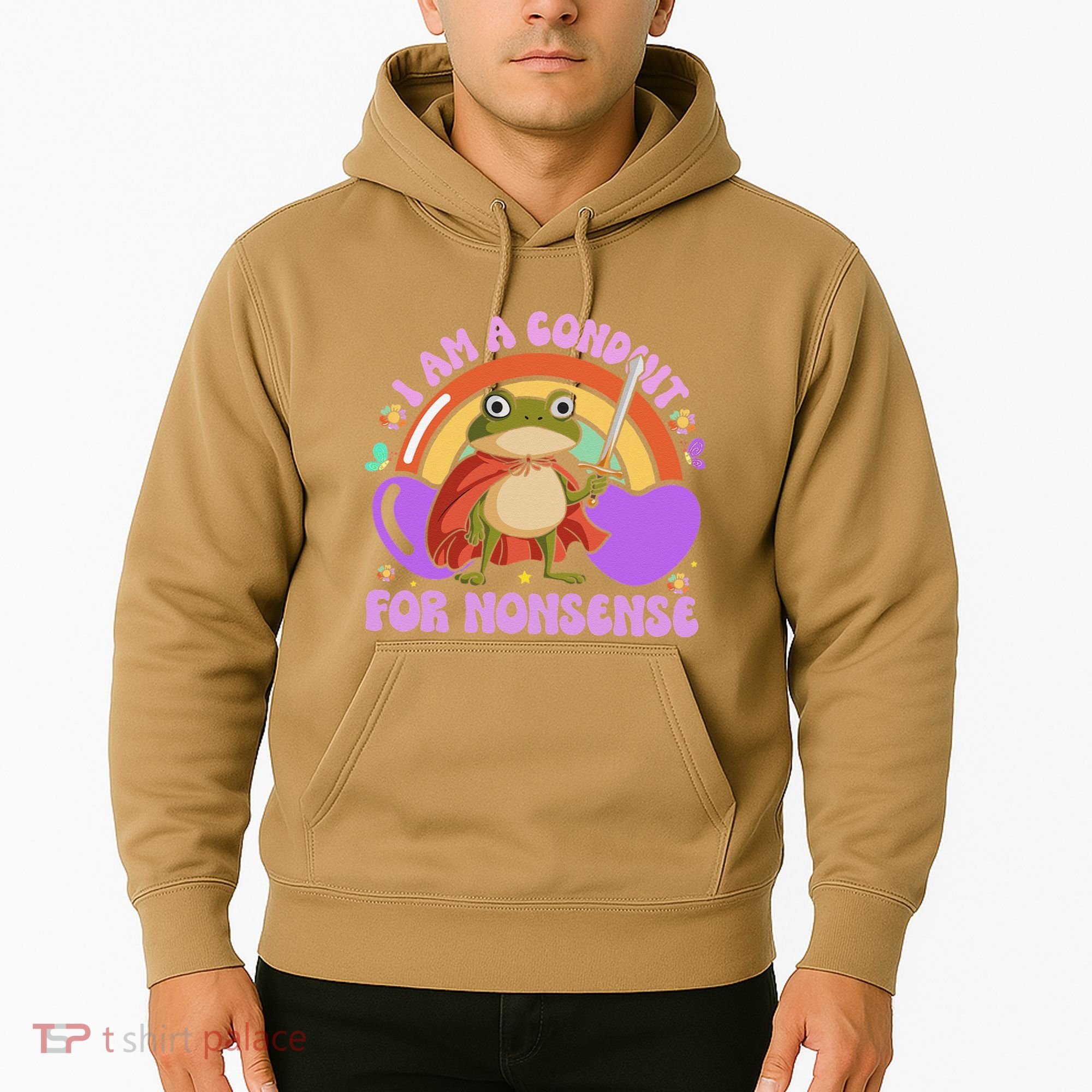 I Am A Conduit For Nonsense Funny Frog Knight Gift Hoodie
