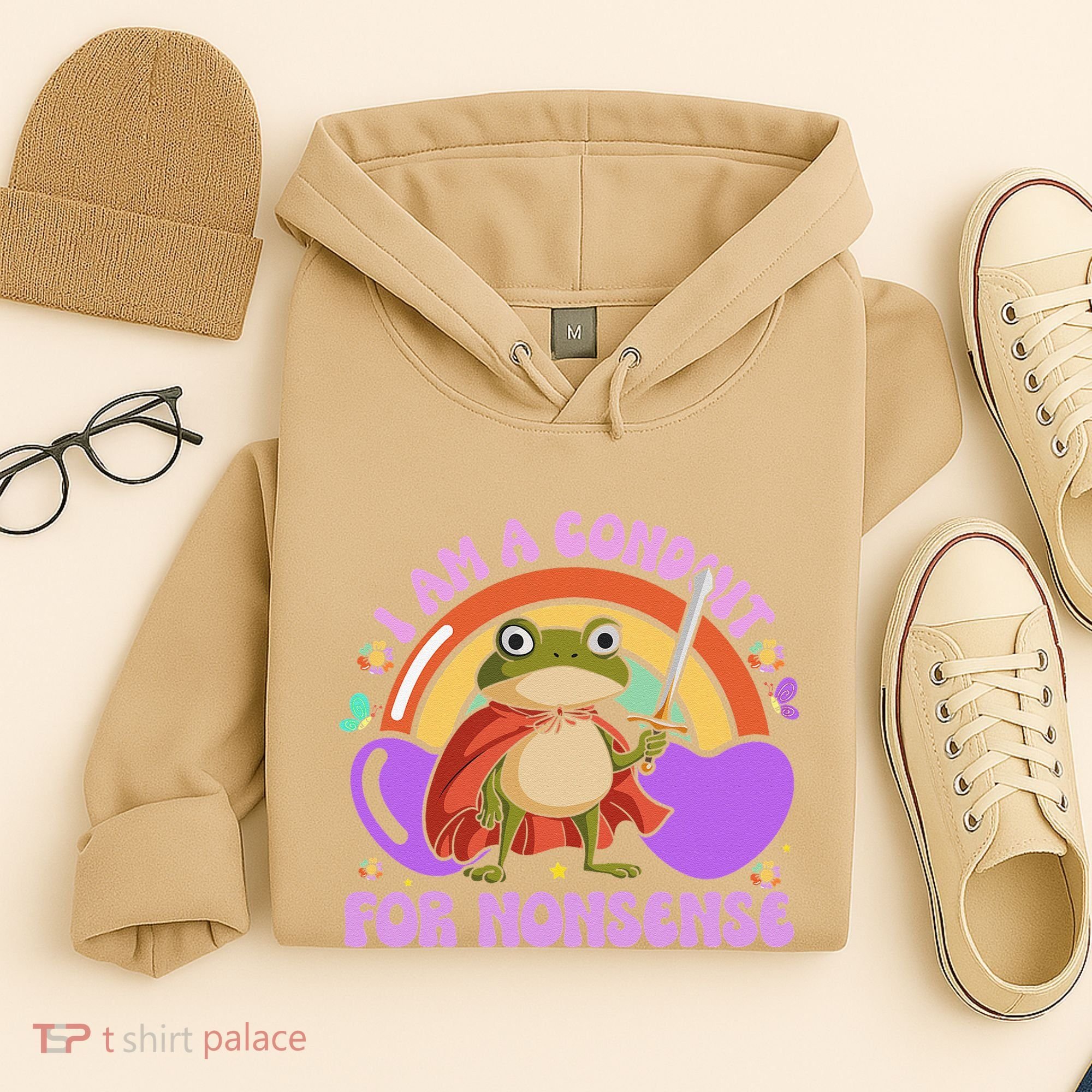I Am A Conduit For Nonsense Funny Frog Knight Gift Hoodie