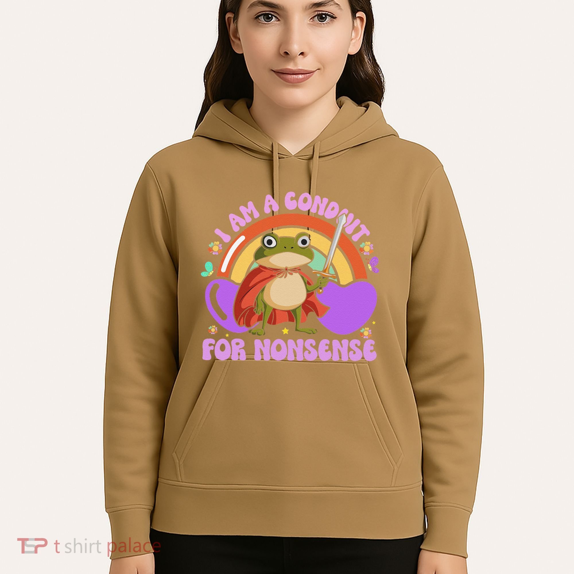 I Am A Conduit For Nonsense Funny Frog Knight Gift Hoodie