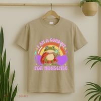 I Am A Conduit For Nonsense Funny Frog Knight Gift T-Shirt thumb 2