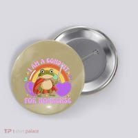 I Am A Conduit For Nonsense Funny Frog Knight Gift Button thumb 0