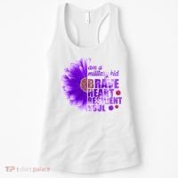 I Am A Military Child Brave Heart Resilient Soul Sunflower Women's Tank Top thumb 0
