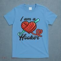 I Am A Hooker Crochet Crocheting Lover Yarn Dealer Cool Gift T-Shirt thumb 4