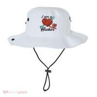 I Am A Hooker Crochet Crocheting Lover Yarn Dealer Cool Gift Bucket Hat thumb 0