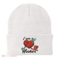 I Am A Hooker Crochet Crocheting Lover Yarn Dealer Cool Gift Beanie thumb 0