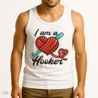 I Am A Hooker Crochet Crocheting Lover Yarn Dealer Cool Gift Tank Top thumb 3