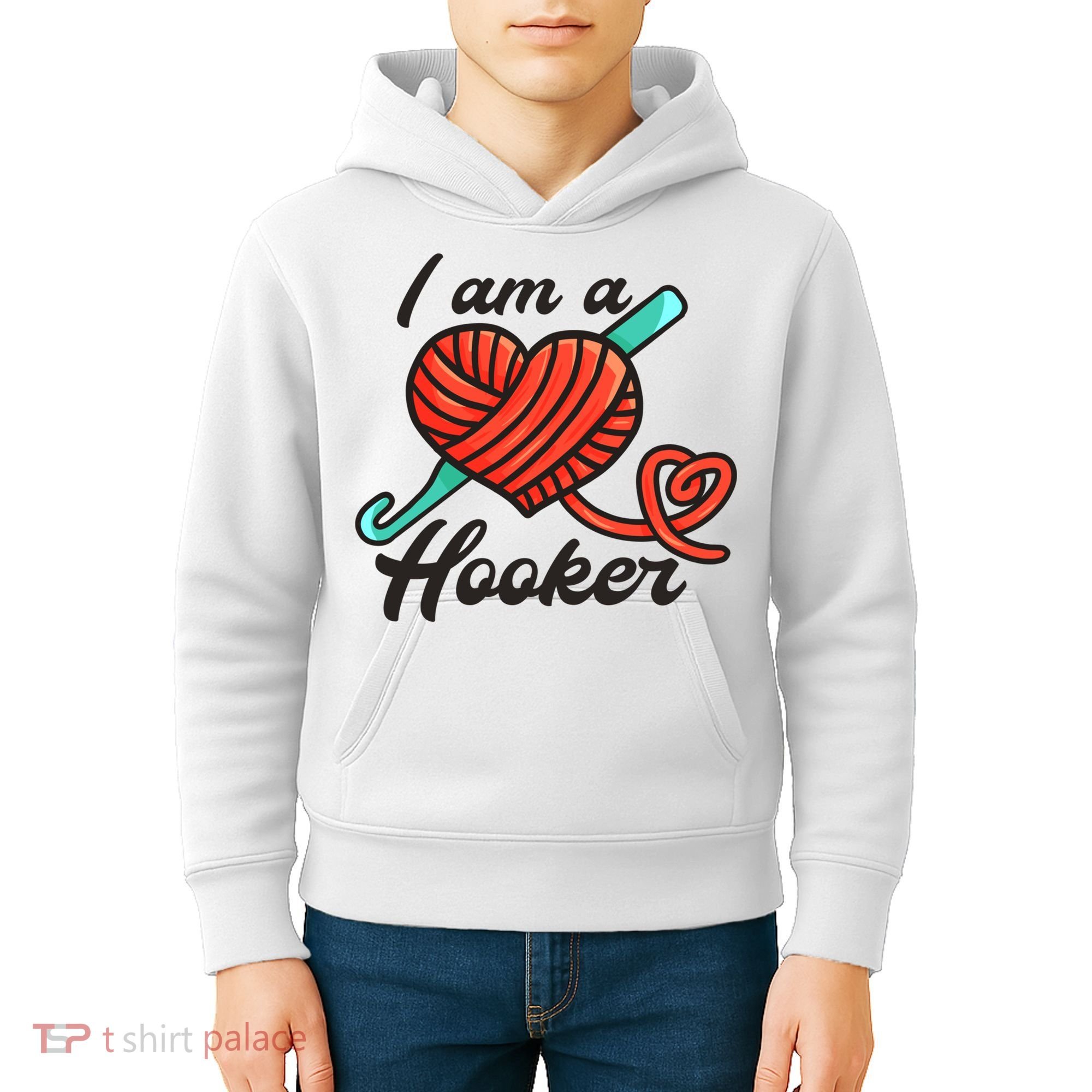 I Am A Hooker Crochet Crocheting Lover Yarn Dealer Cool Gift Kids Hoodie