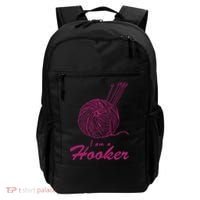 I Am A Hooker Funny Crocheting Crochet Lover Yarn Cool Gift Backpack thumb 0