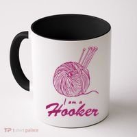 I Am A Hooker Funny Crocheting Crochet Lover Yarn Cool Gift Coffee Mug thumb 0