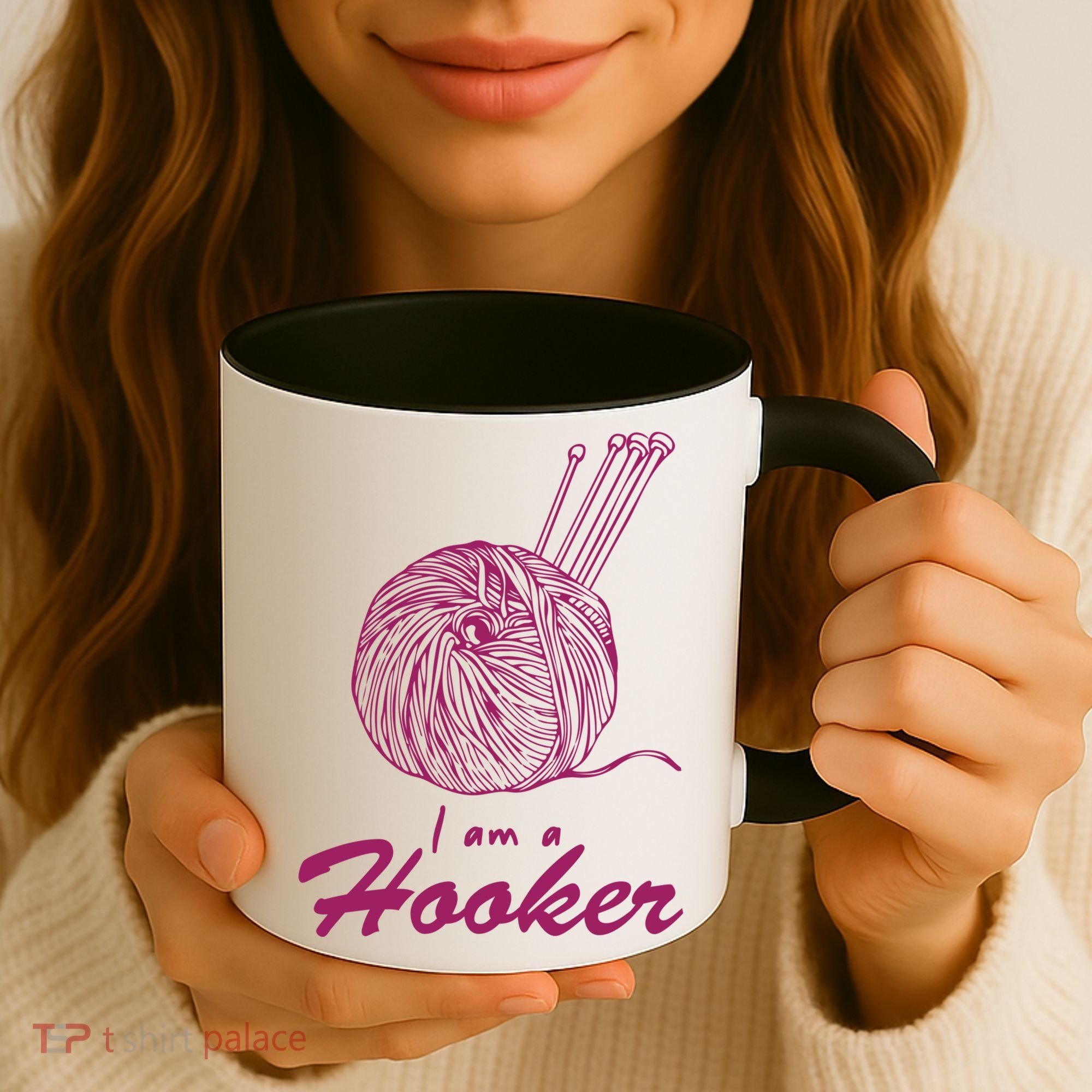 I Am A Hooker Funny Crocheting Crochet Lover Yarn Cool Gift Coffee Mug