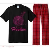 I Am A Hooker Funny Crocheting Crochet Lover Yarn Cool Gift Pajama Set thumb 0