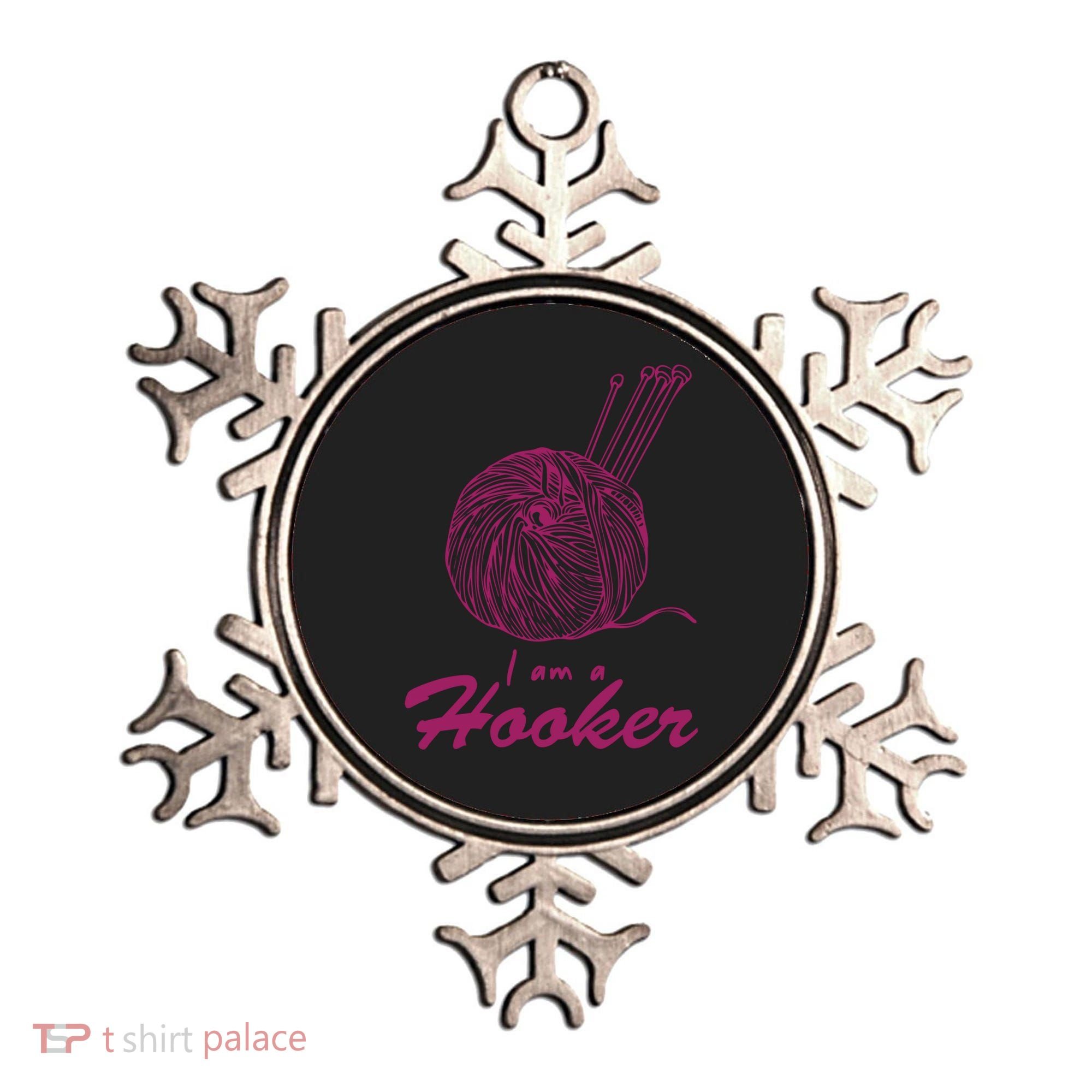I Am A Hooker Funny Crocheting Crochet Lover Yarn Cool Gift Ornament