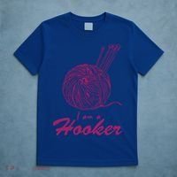 I Am A Hooker Funny Crocheting Crochet Lover Yarn Cool Gift T-Shirt thumb 5