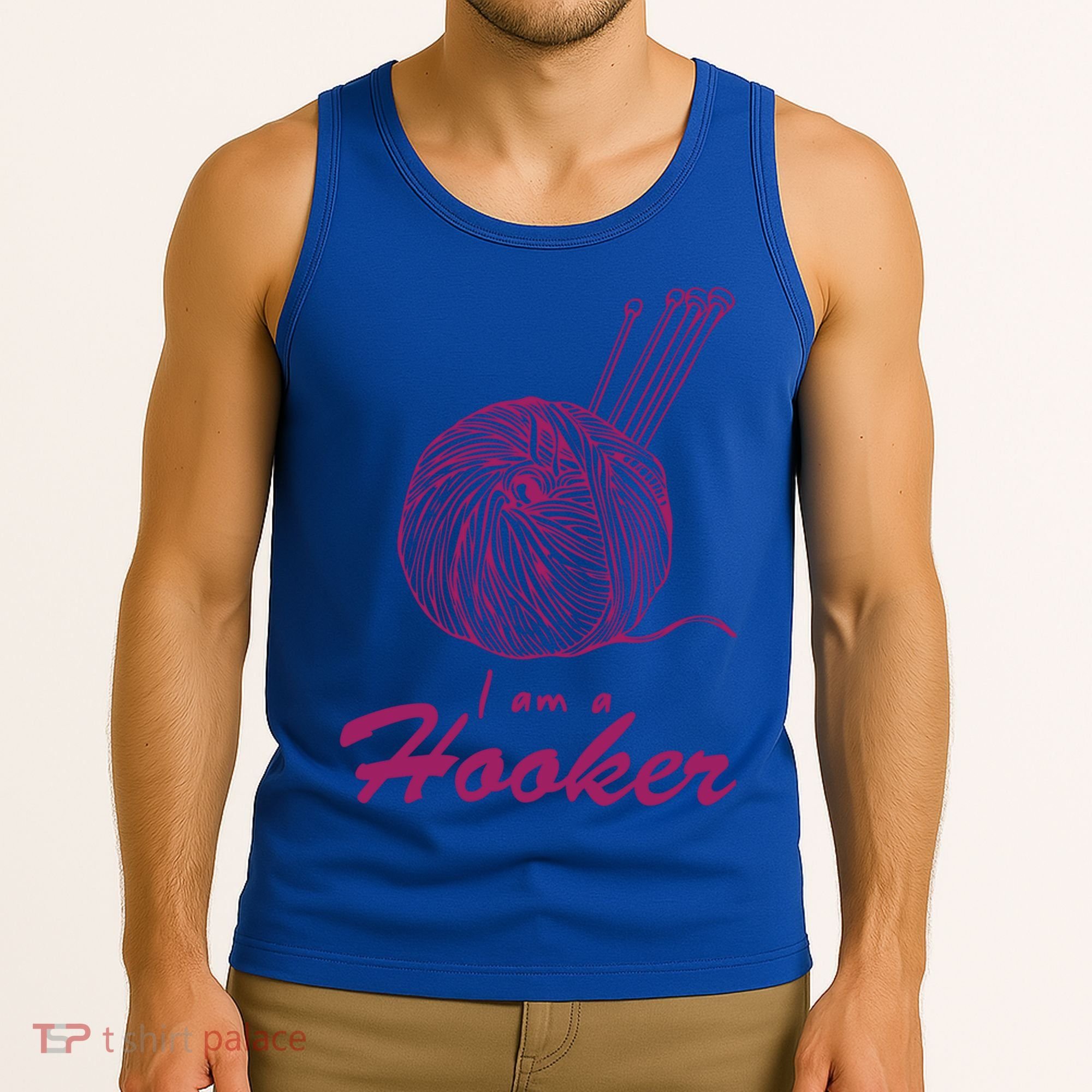 I Am A Hooker Funny Crocheting Crochet Lover Yarn Cool Gift Tank Top