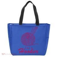 I Am A Hooker Funny Crocheting Crochet Lover Yarn Cool Gift Tote Bag thumb 0
