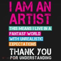 I'm An Artist Cool Gift Thant Means I Live In A Fantasy World Great Gift Women's Hoodie thumb 2
