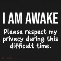 I Am Awake Please Respect My Privacy Funny Sarcastic Ironic Mousepad thumb 1
