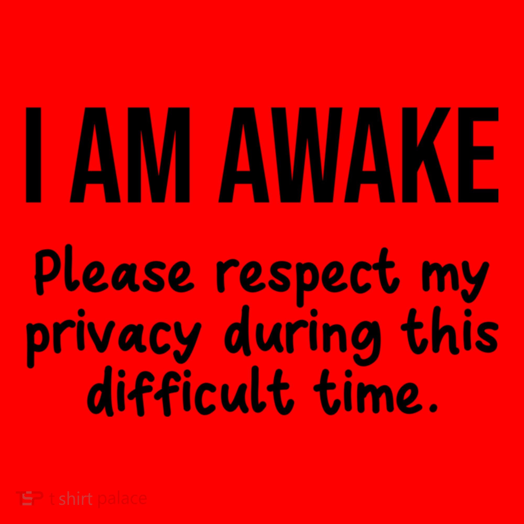 I Am Awake Please Respect My Privacy Funny Sarcastic Ironic Santa Hat